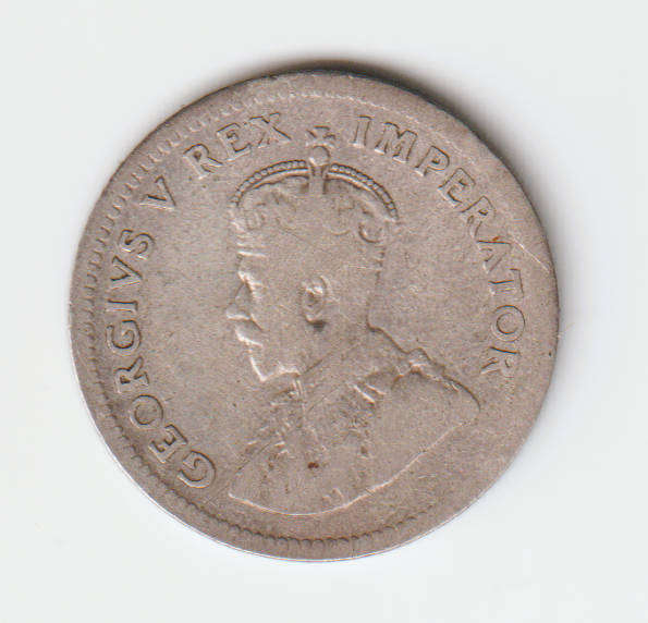 1924 South Africa Union Silver Six Pence Coin