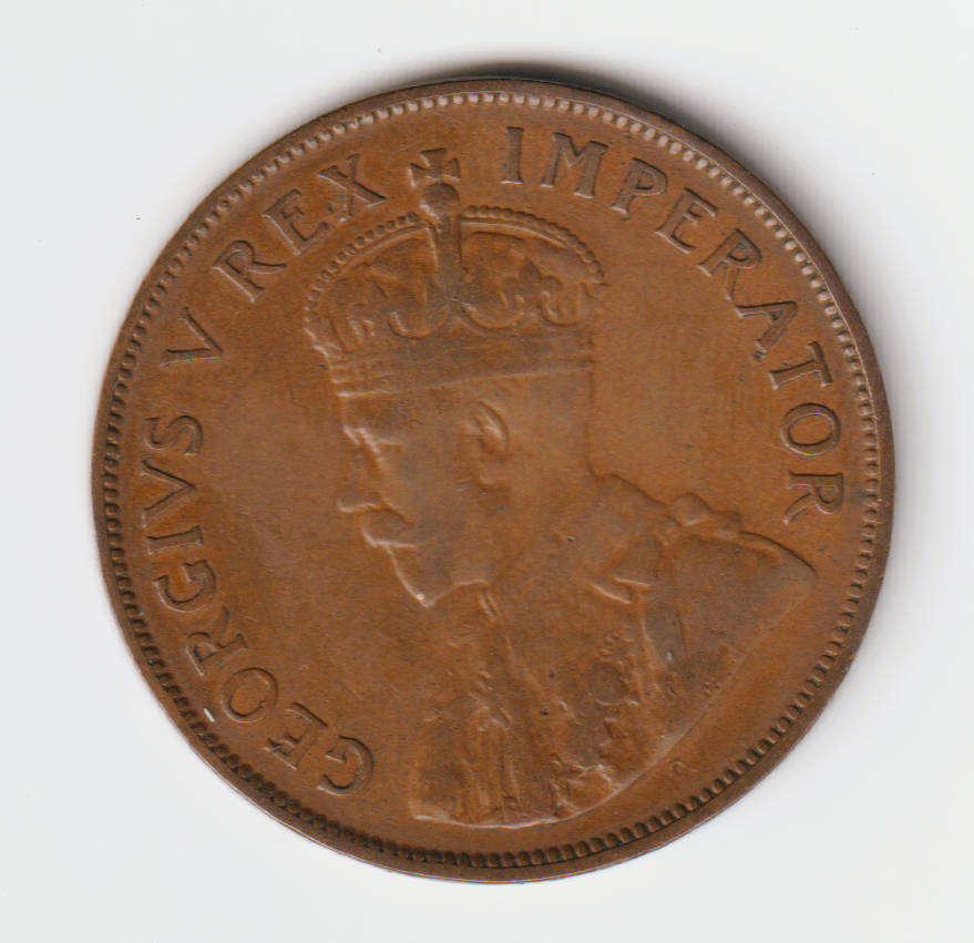 1934 South Africa Union Bronze Penny Coin