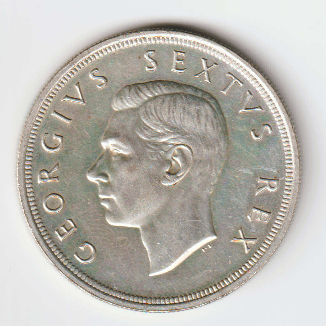1952 Union of South Africa Silver 5 Shilling
