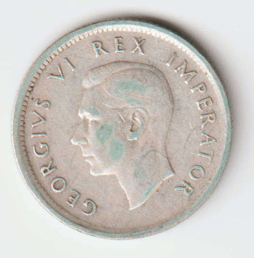 1942 South Africa Union Silver Six Pence