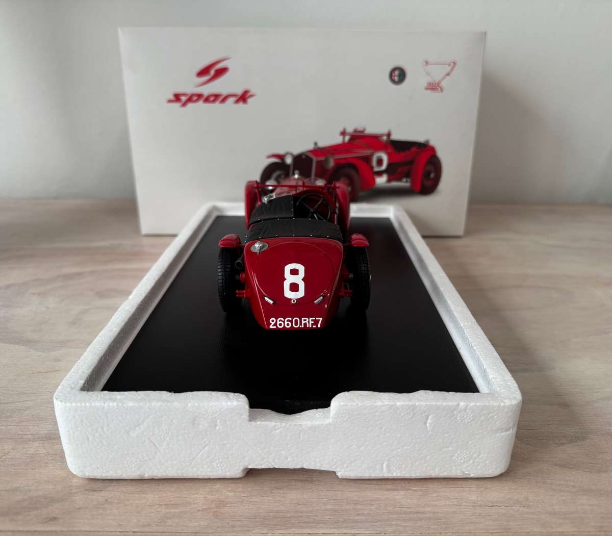 Collectible Spark Alfa Romeo 8C No.8 Le Mans Winner Model