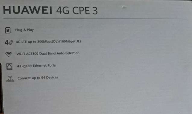 HUAWEI 4G CPE 3 LTE Wi-Fi Router - Accepts SIM Card