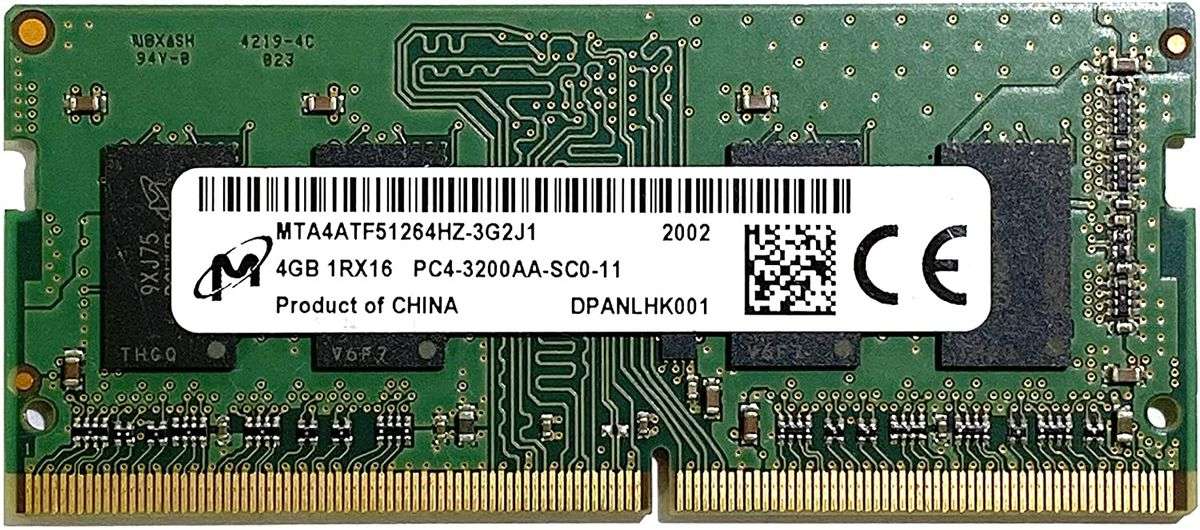 Micron 4GB DDR4 PC4-3200AA SO-DIMM laptop Memory