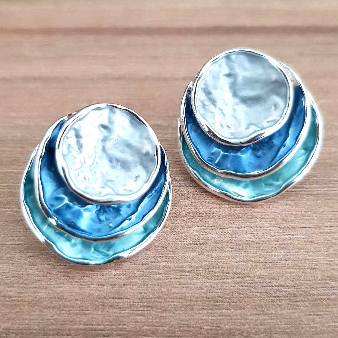 Bohemian Layered Earrings Blue colour  Drop Earrings