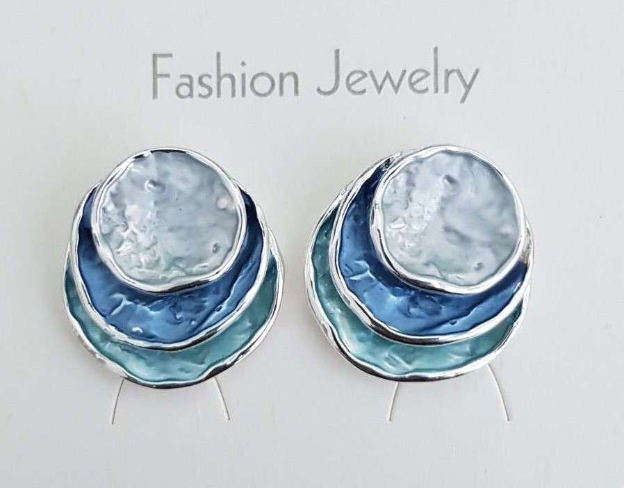 Bohemian Layered Earrings Blue colour  Drop Earrings