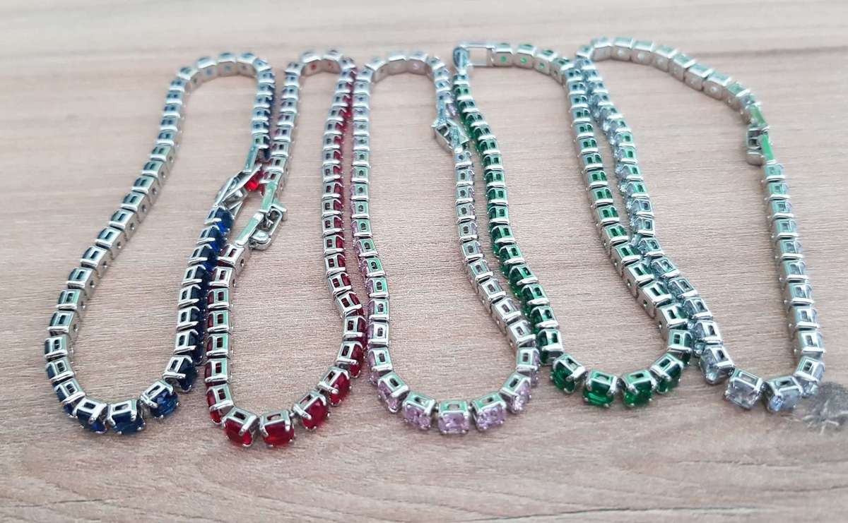 Tennis Bracelets 4mm Iced Out Chain Crystal Bracelet For Women  Detail:      Type: Tennis Bracelets