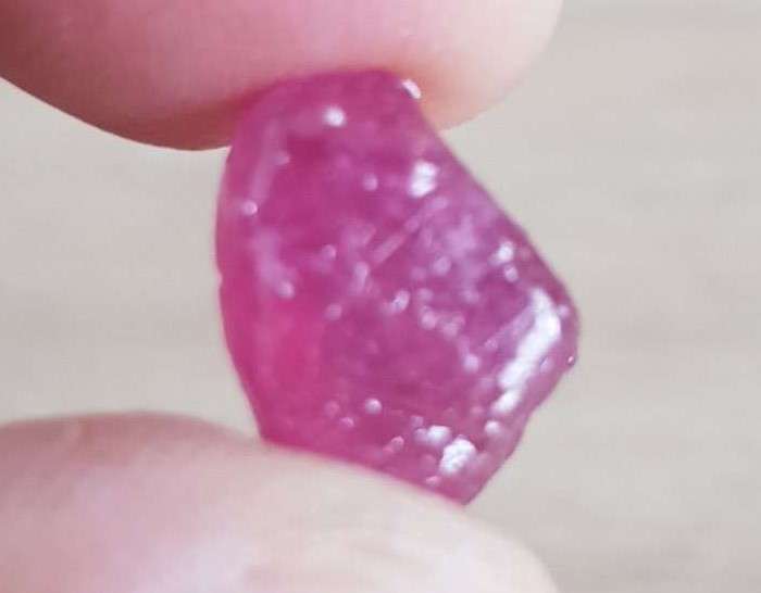 11.35Ct.  Ruby Rough Top Purplish Red Natural