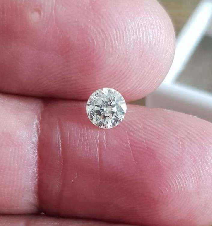 0.53Cts Diamond**Certified**  I/SI2 Natural Loose White Natural