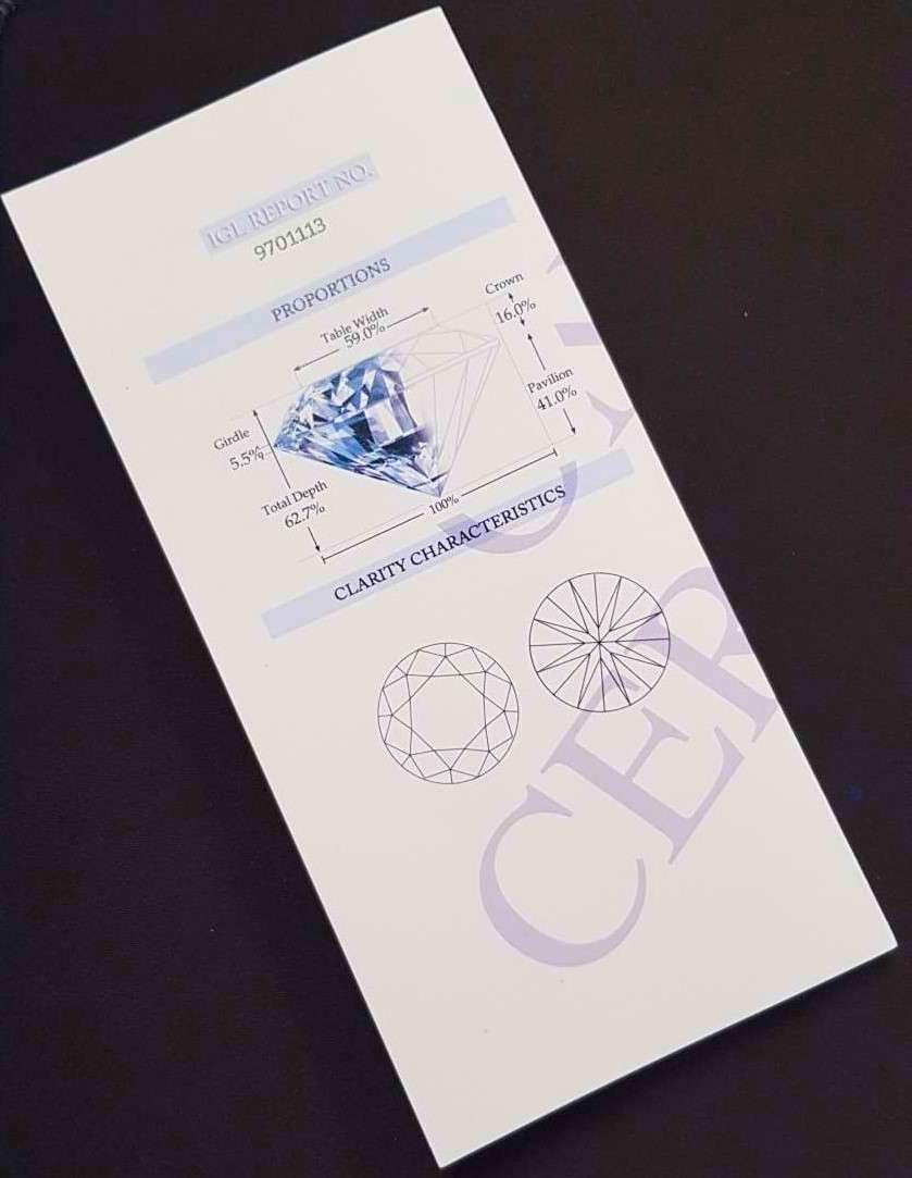 0.50Cts Diamond**Certified**  J/VS2Natural Loose  Natural