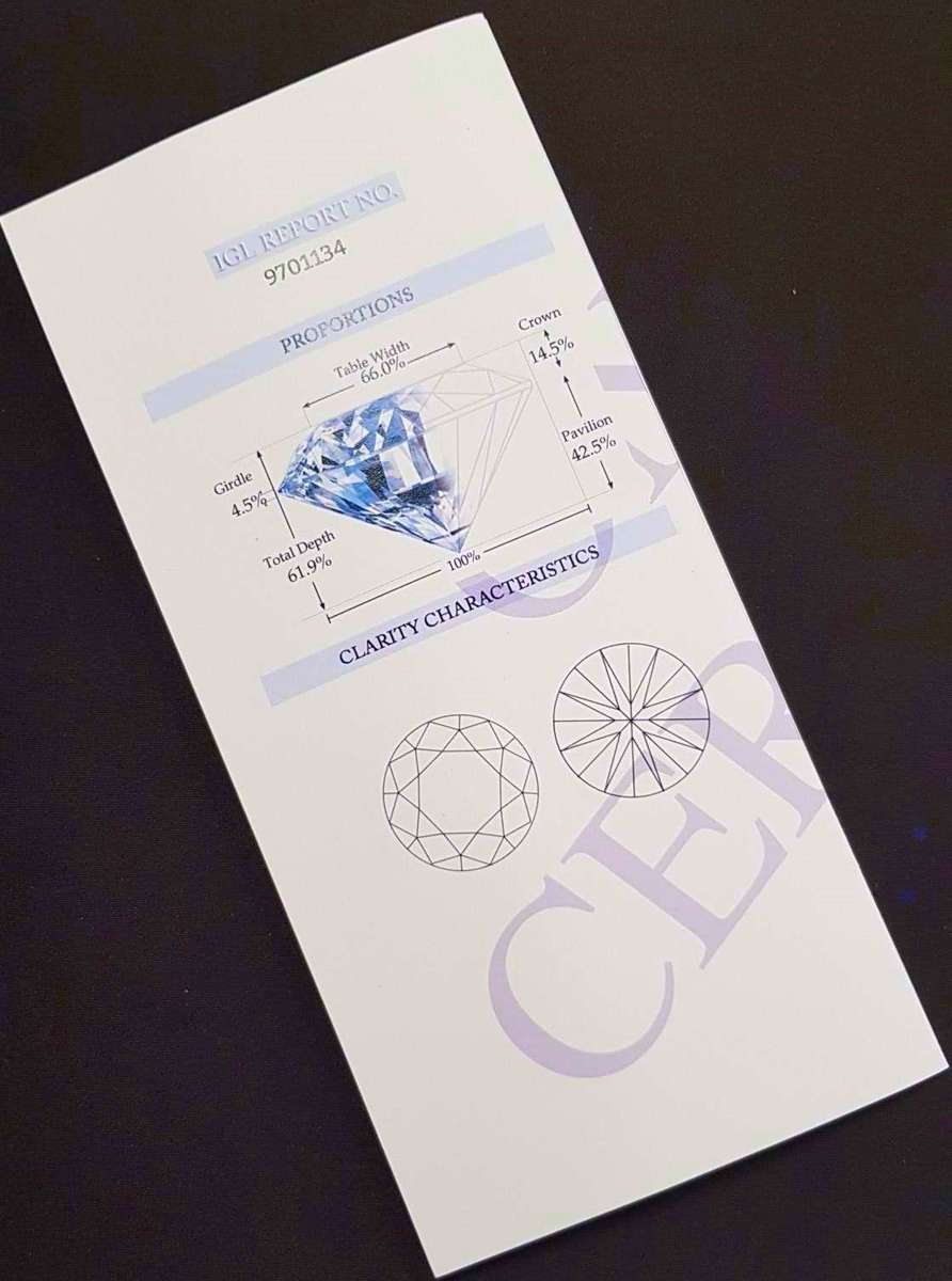 0.52Cts Diamond**Certified**  D/SI2Natural Loose White Natural