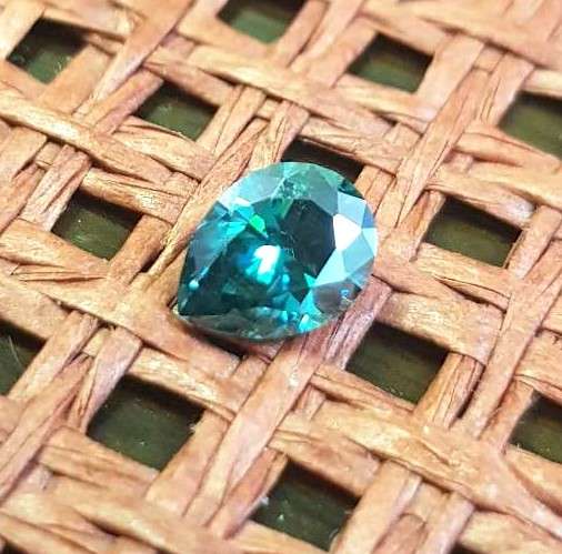 1.12ct MOISSANITE PEAR CUT **PEACOCK BLUE** VVS1  COLOUR  LOOSE GEM