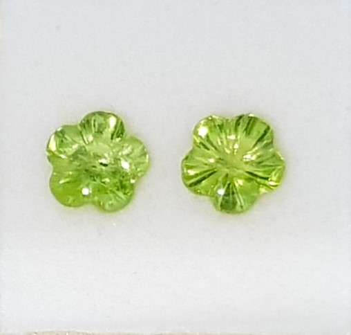 2.72Cts  Peridot Gemstone Earrings 2 Pieces  Set Natural