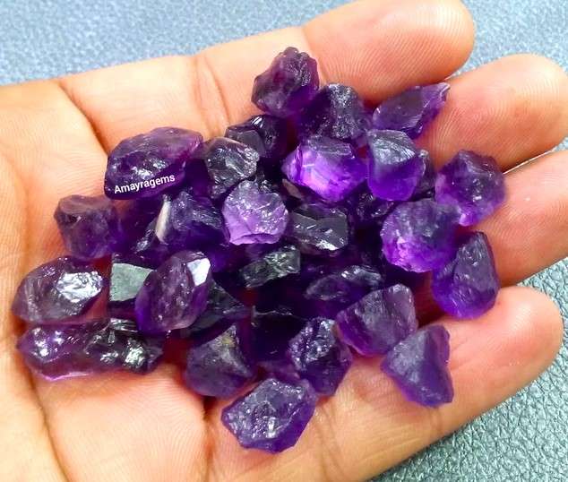 Amethyst Rough Kanela ,Size 12-15 MM Fantastic Quality ,Natural Purple Amethyst Gemstone