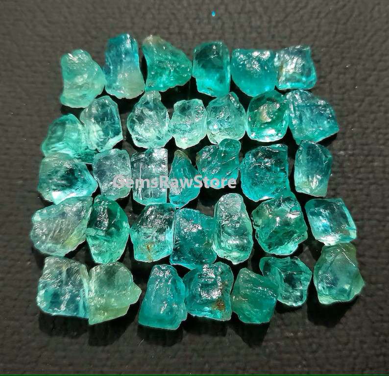 Green Apatite Rough Untreated Size 10-12 MM Gemstone, Loose Gemstone, Crystals Natural