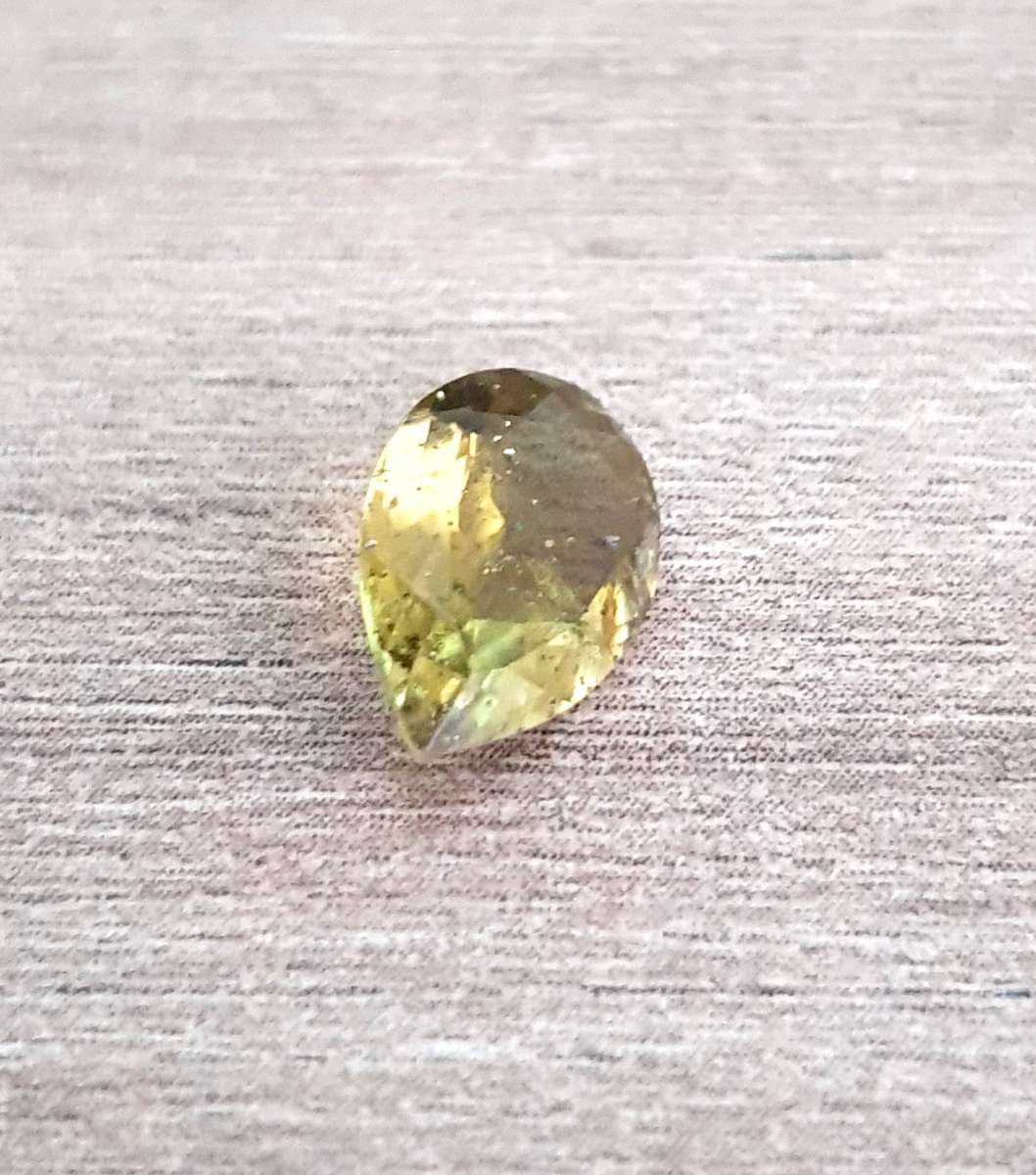 1.61Ct Tourmaline Yellow Pear Cut Natural  Gemstone Nigeria