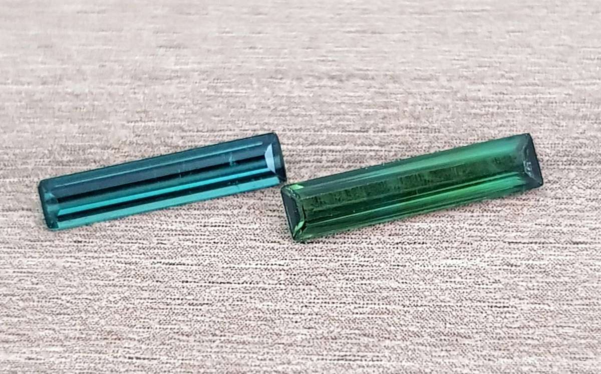 1.80ct Blue/Green Tourmaline VS Baguette Natural Gemstone