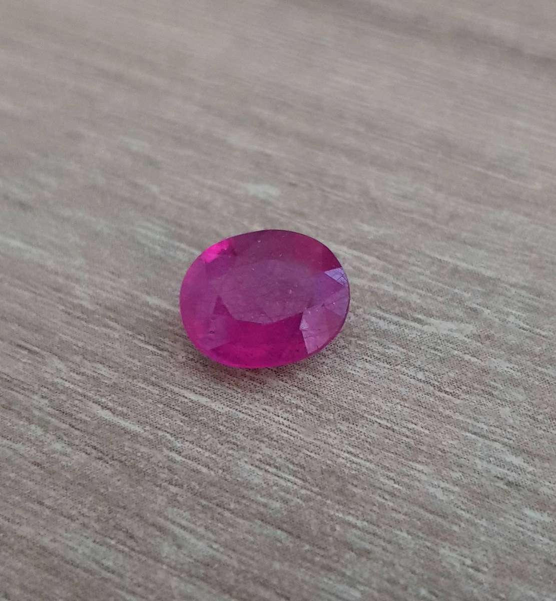 3.51Ct. Ruby Oval Facet Reddish Pink Sparkling & Good Color! Madagascar