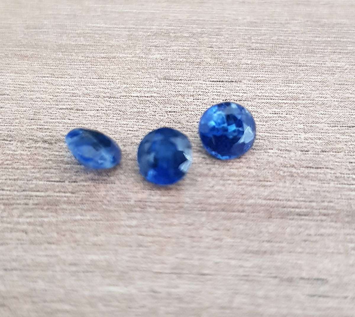 1.58ct Blue Kyanite 3pcs Lot Round Natural  - Untreated Nepal Gemstone