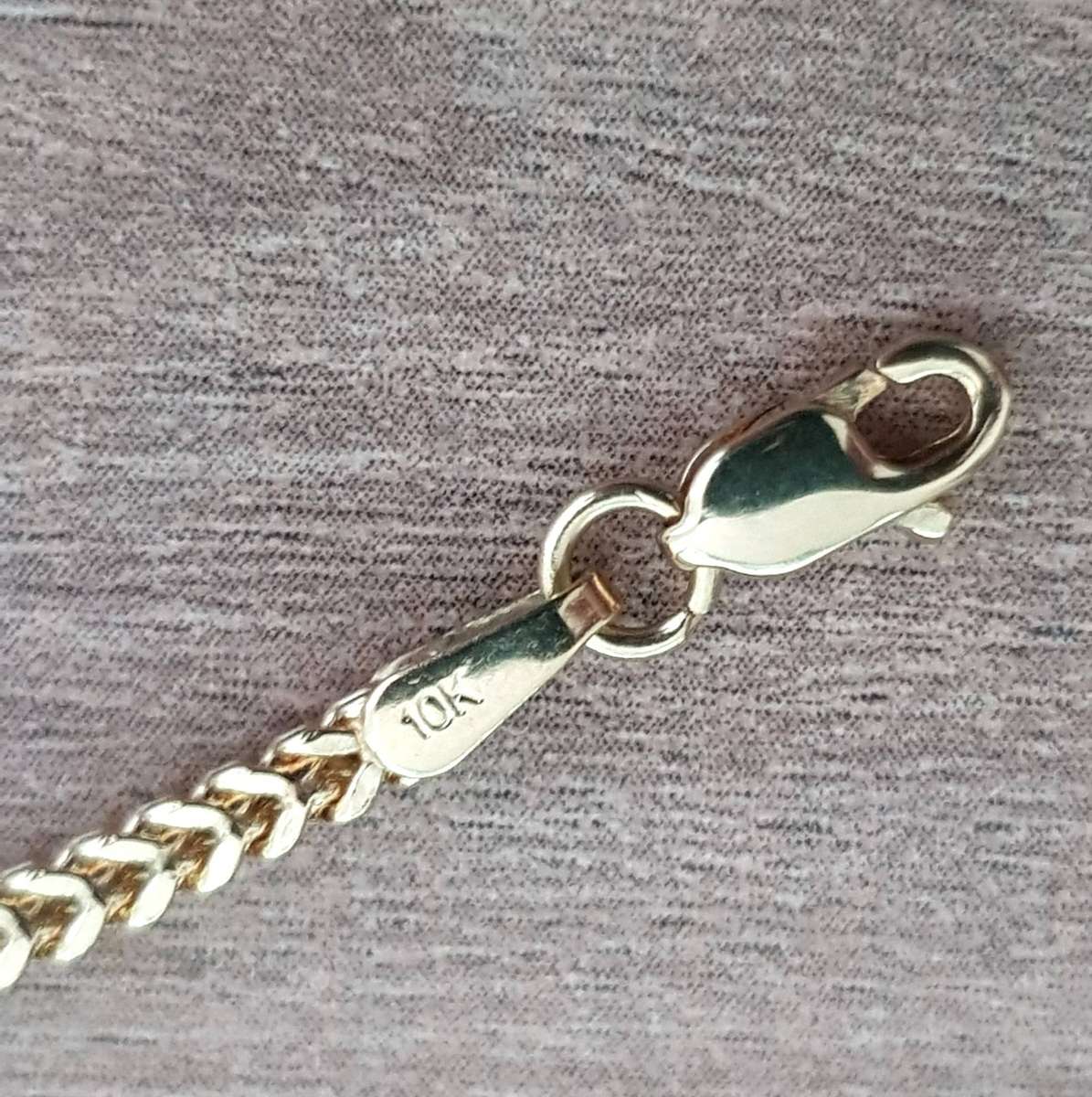 10K Yellow Gold 46cm -2.5mm Square Wheat Box Franco Chain Necklace