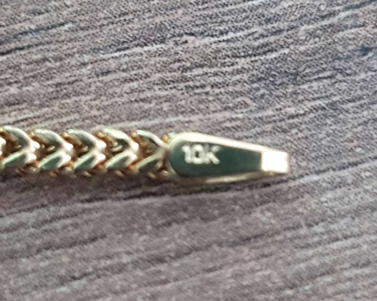 10K Yellow Gold 46cm -2.5mm Square Wheat Box Franco Chain Necklace