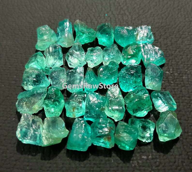 Green Apatite Rough Untreated Size 10-12 MM Gemstone, Loose Gemstone, Crystals Natural
