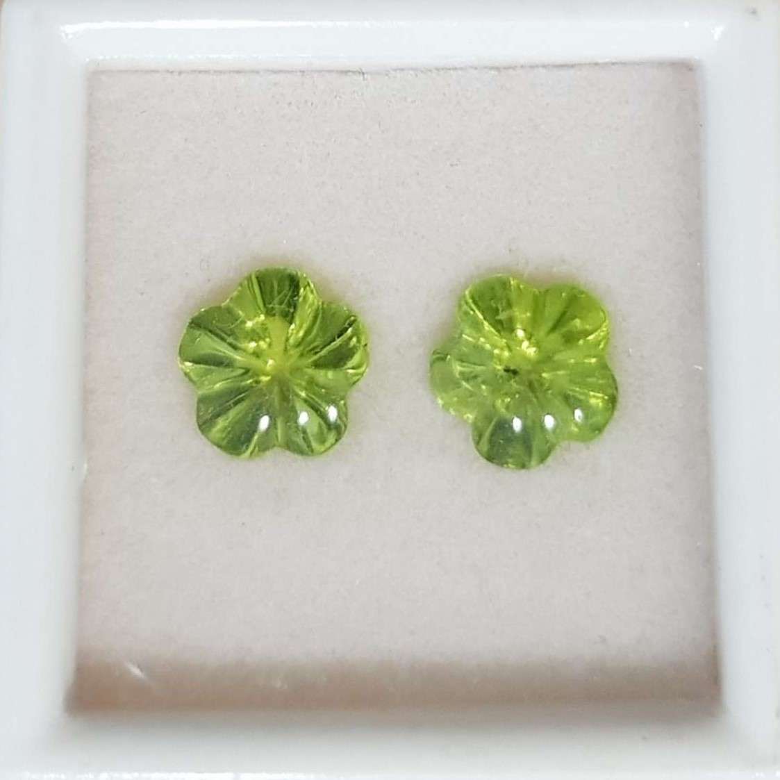 2.72Cts  Peridot Gemstone Earrings 2 Pieces  Set Natural