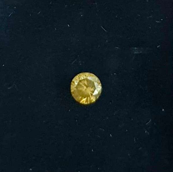 0.23cts  Diamond Round Cut  Vivid Gloden  Yellow Colour I1 Loose Natural Diamond CERTIFIED