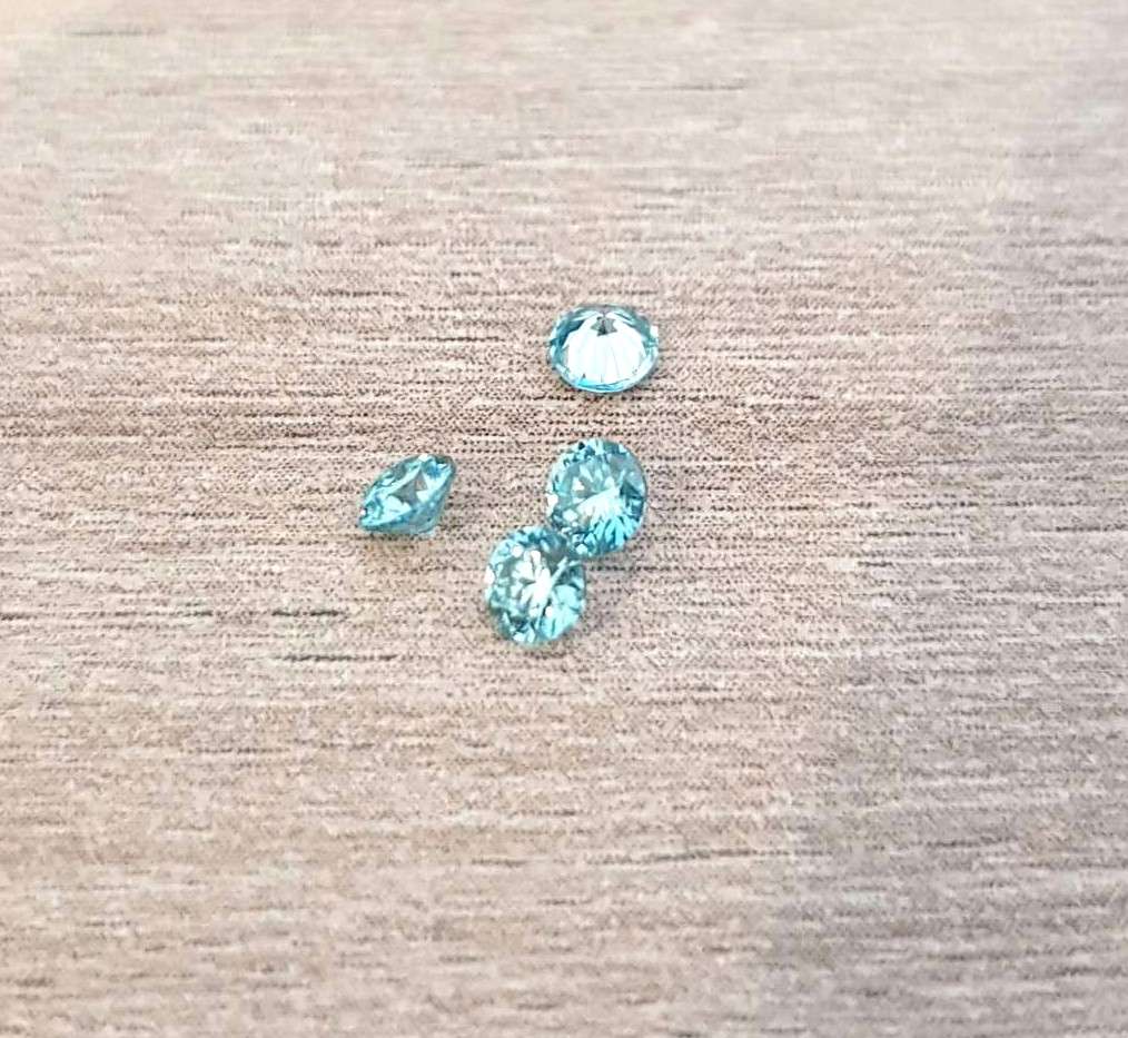 Moissanites Blue 3.00mm D/VVS1  0.10ct **1 Piece** Small Size Stones Loose