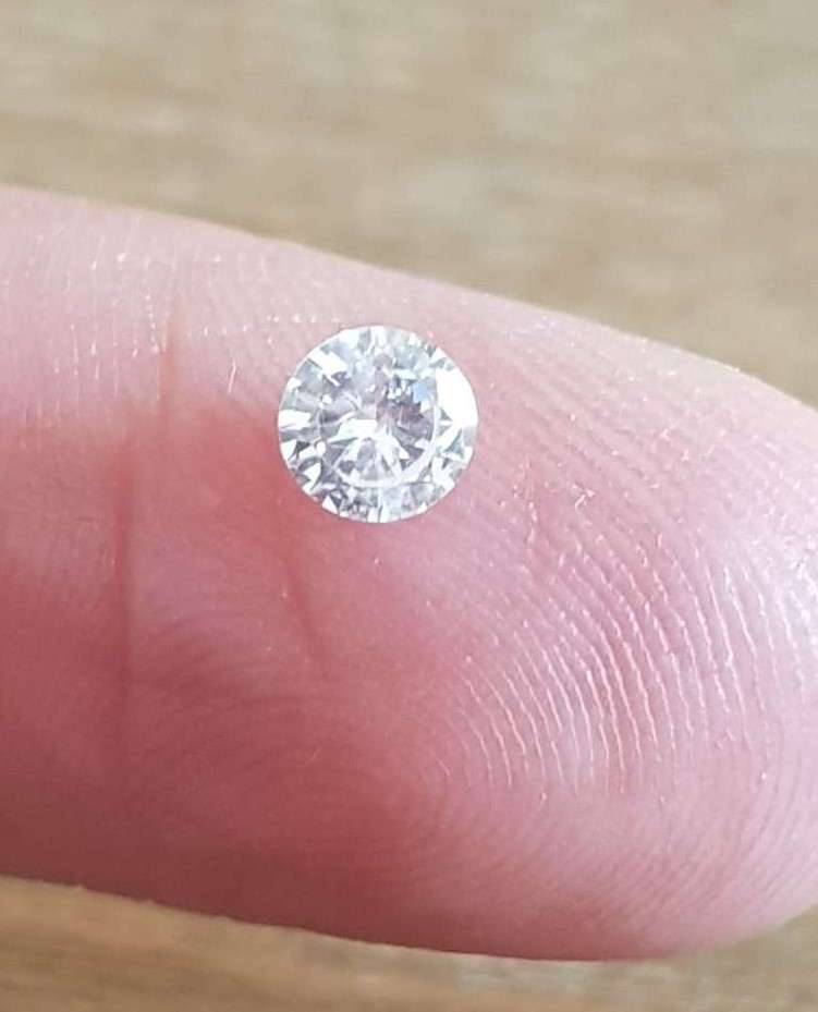 0.34Cts Diamond**Certified** F/VS2 Natural Loose White Cut Natural