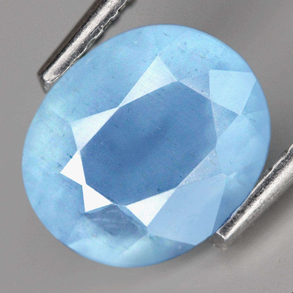 1.41Ct.  Aquamarine Ocean Blue Oval Unheated Brazil Ravishing Natural Gemstone