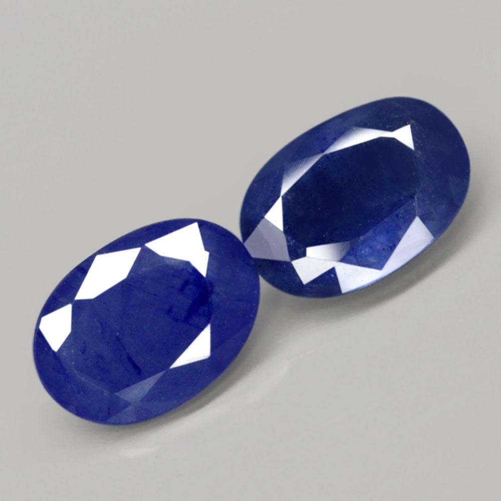1.77Ct. Sapphire Cornflower Blue Oval **PAIR**Heated Mozambique Great
