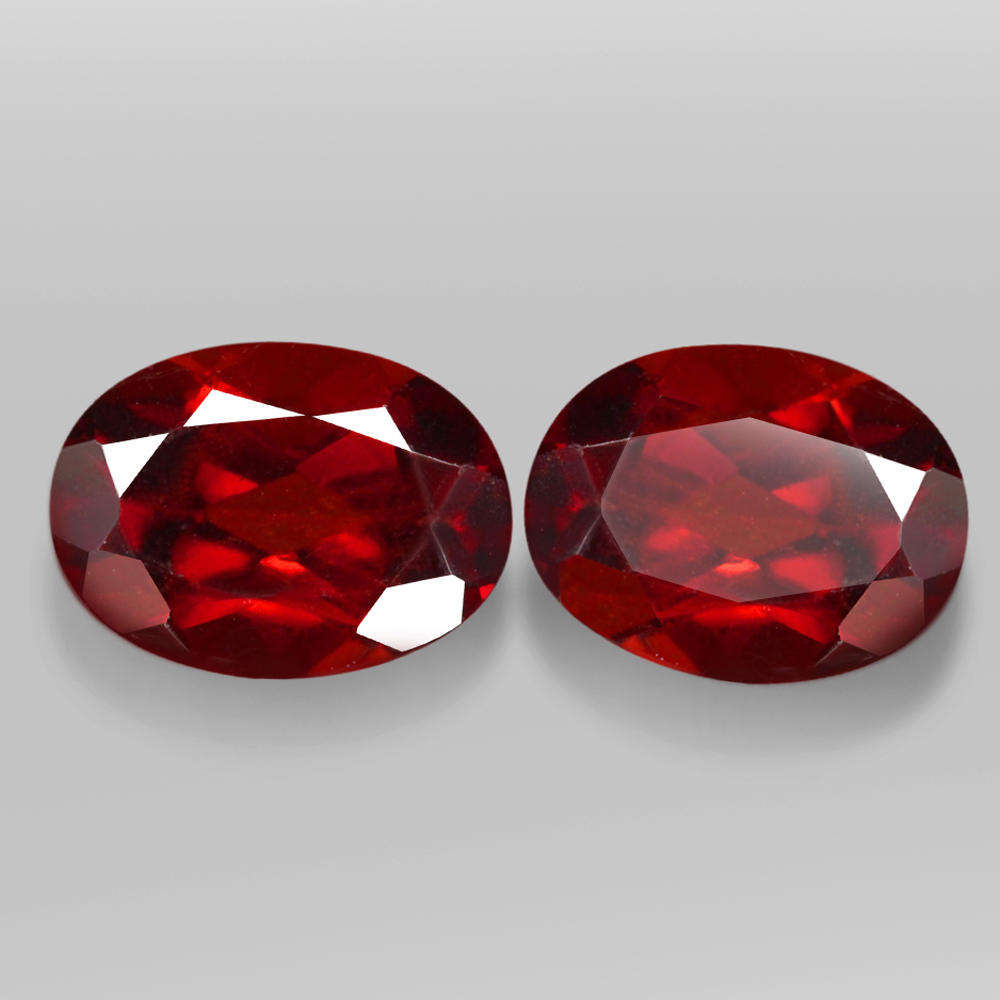 2.18Ct. Spessartine Garnet Red Oval**PAIR** Unheated Namibia Sparkling Natural Gemstone
