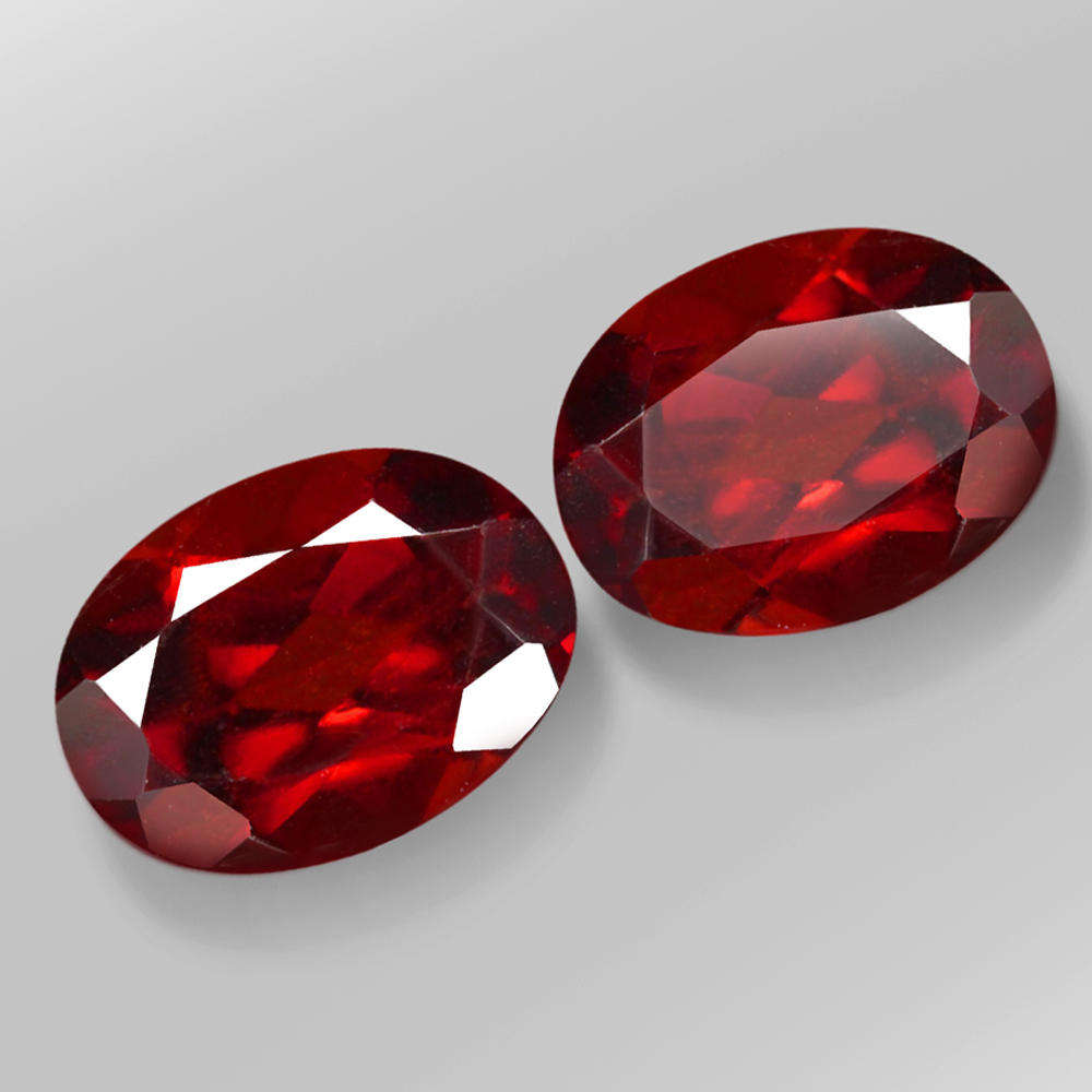 2.18Ct. Spessartine Garnet Red Oval**PAIR** Unheated Namibia Sparkling Natural Gemstone