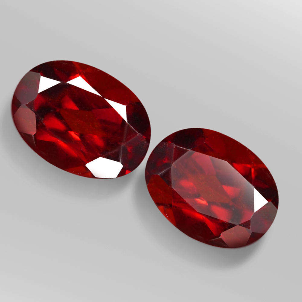2.18Ct. Spessartine Garnet Red Oval**PAIR** Unheated Namibia Sparkling Natural Gemstone