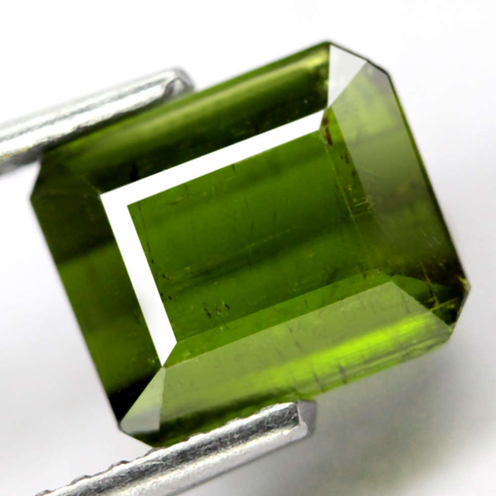 2.72Ct.  Tourmaline Green Emerald Cut Untreated Natural Gemstone