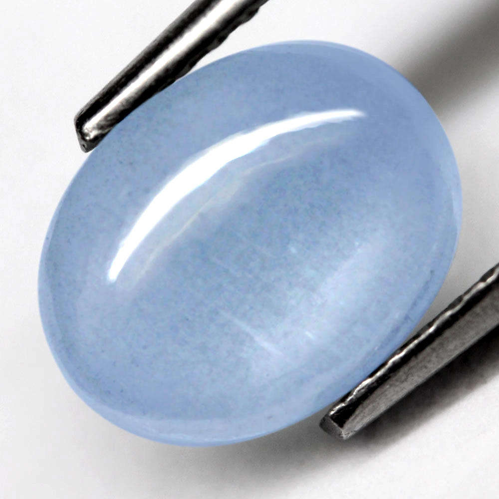 1.56Ct.  Aquamarine Ocean Blue Oval Cabochon Brazil Ravishing Natural Gemstone