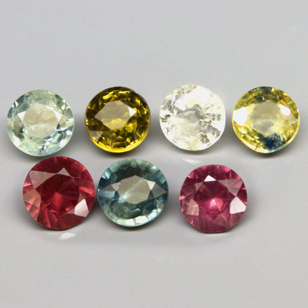 1.64Ct. Sapphire Muti-Color Round Facet Unheated Tanzania Natural Gemstone