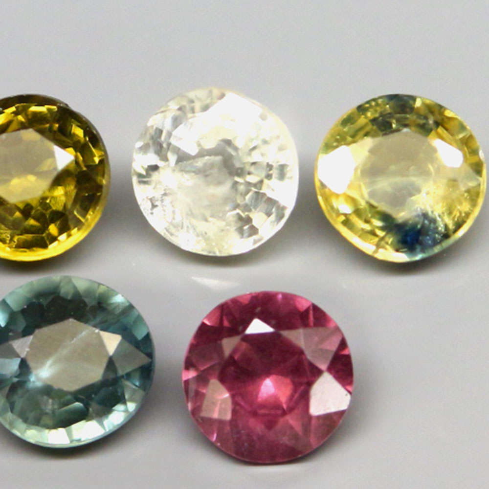 1.64Ct. Sapphire Muti-Color Round Facet Unheated Tanzania Natural Gemstone