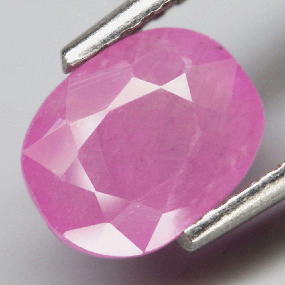 1.78Ct.  Ruby Pink Oval Facet Normal Heated Winza,Tanzania Natural Gemstone