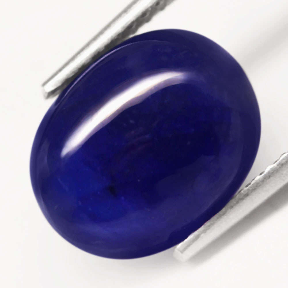 6.52Ct. Sapphire Blue Oval Cabochon Heated Heated Mozambique Natural Gemstone