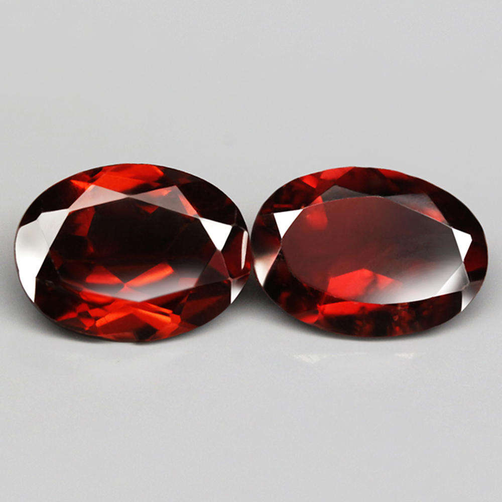 1.95Ct. Spessartine Garnet Red Oval**PAIR** Unheated Namibia Sparkling Natural Gemstone