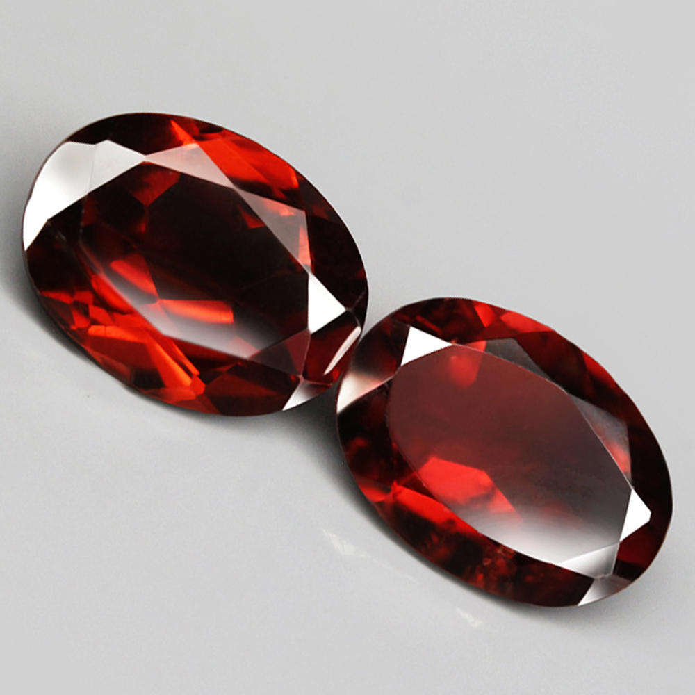 1.95Ct. Spessartine Garnet Red Oval**PAIR** Unheated Namibia Sparkling Natural Gemstone