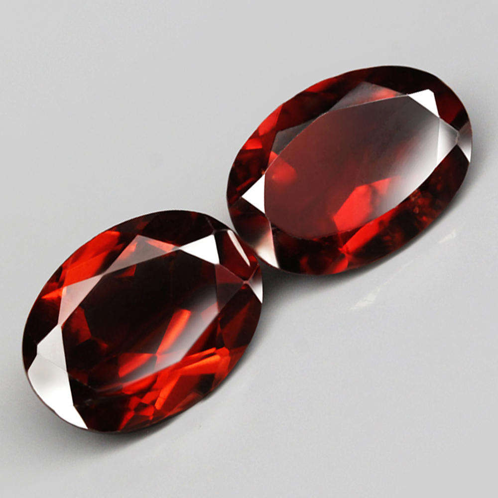 1.95Ct. Spessartine Garnet Red Oval**PAIR** Unheated Namibia Sparkling Natural Gemstone