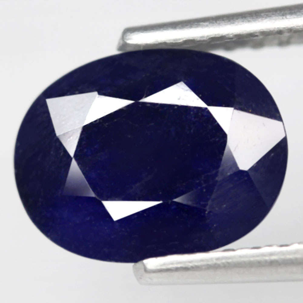 2.15Ct. Sapphire Blue Oval Shape Australia Precious Gem Ravishing! Normal Heated