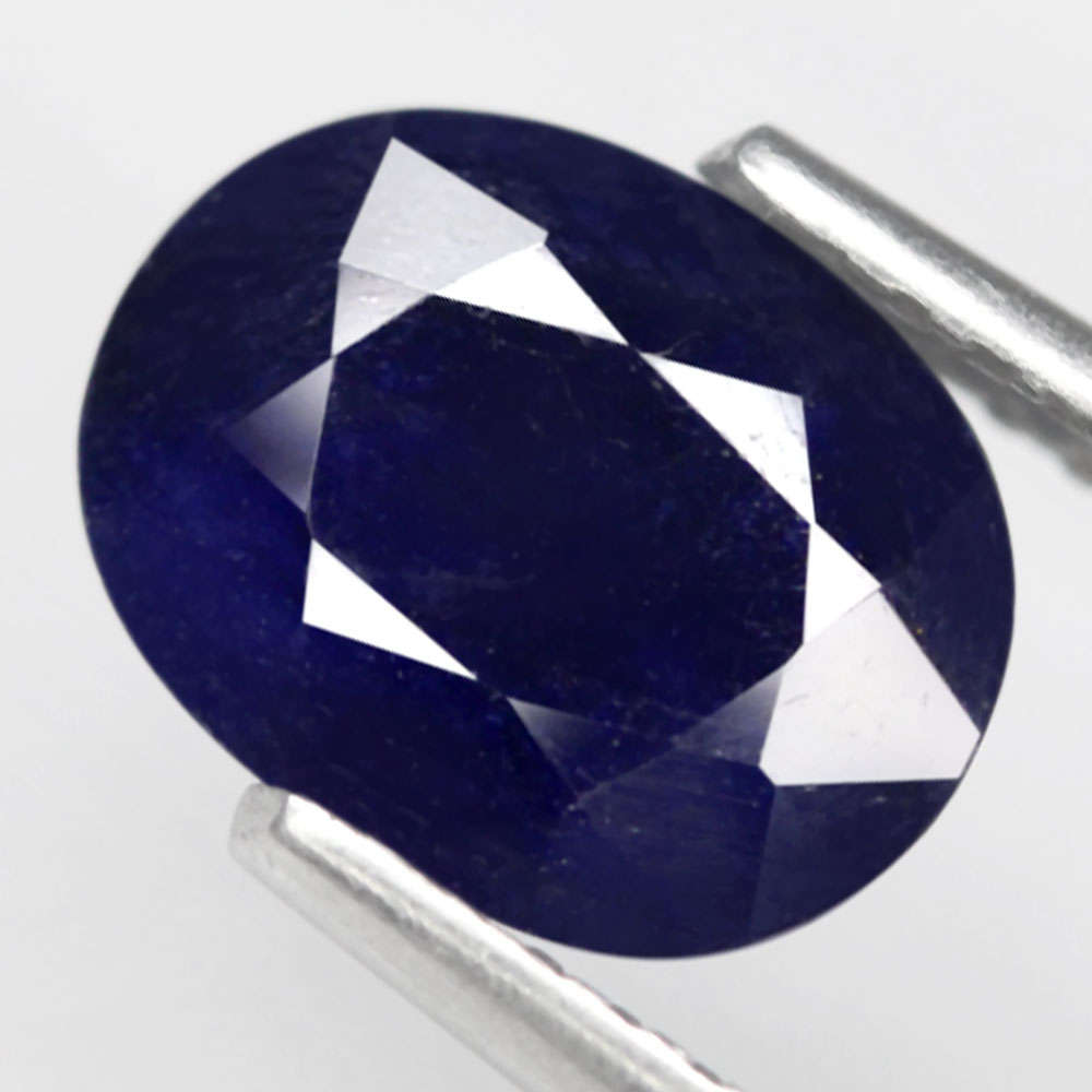 2.15Ct. Sapphire Blue Oval Shape Australia Precious Gem Ravishing! Normal Heated