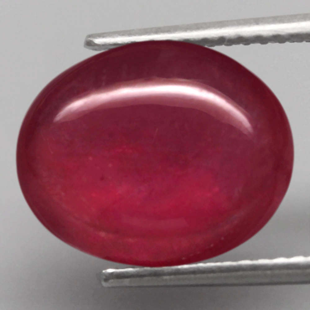 6.18Ct.  Ruby Red Oval Cabochon Heated Mozambique Sparkling Natural Gemstone