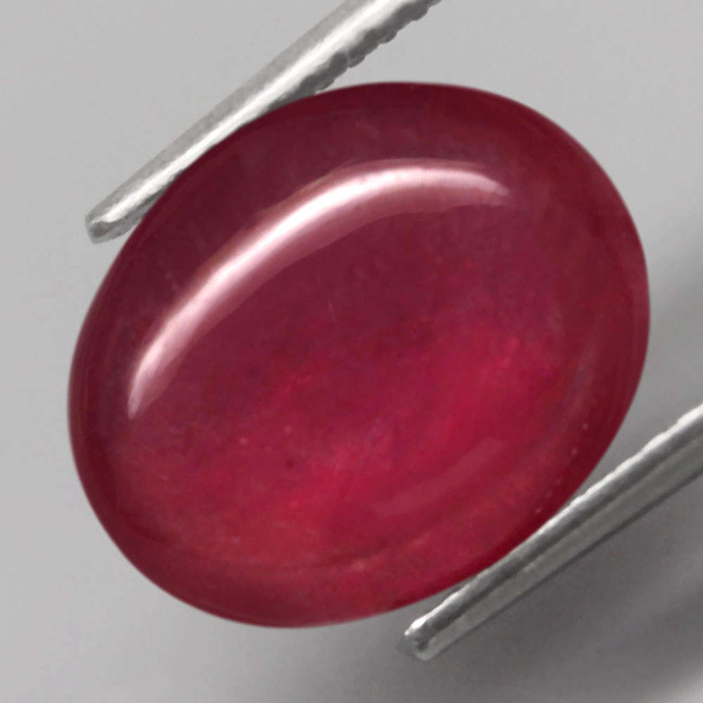 6.18Ct.  Ruby Red Oval Cabochon Heated Mozambique Sparkling Natural Gemstone