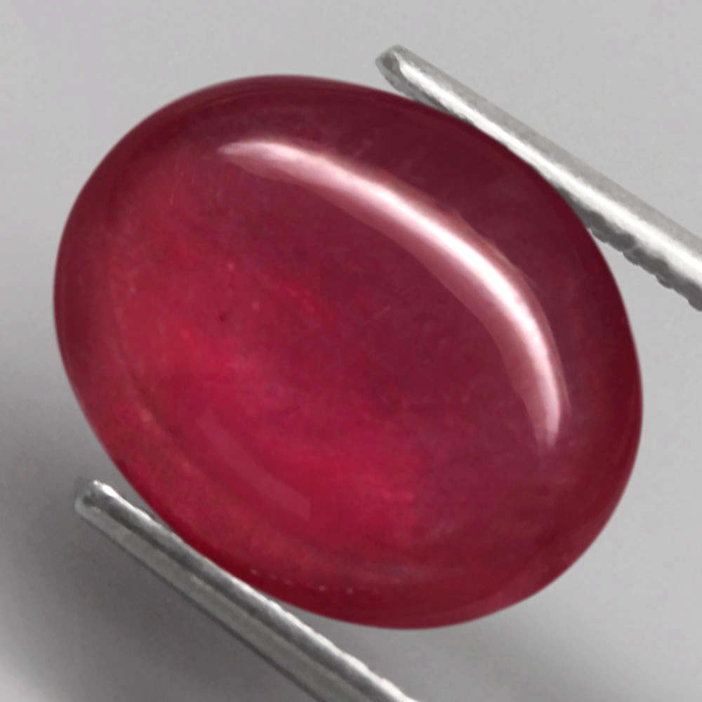 6.18Ct.  Ruby Red Oval Cabochon Heated Mozambique Sparkling Natural Gemstone