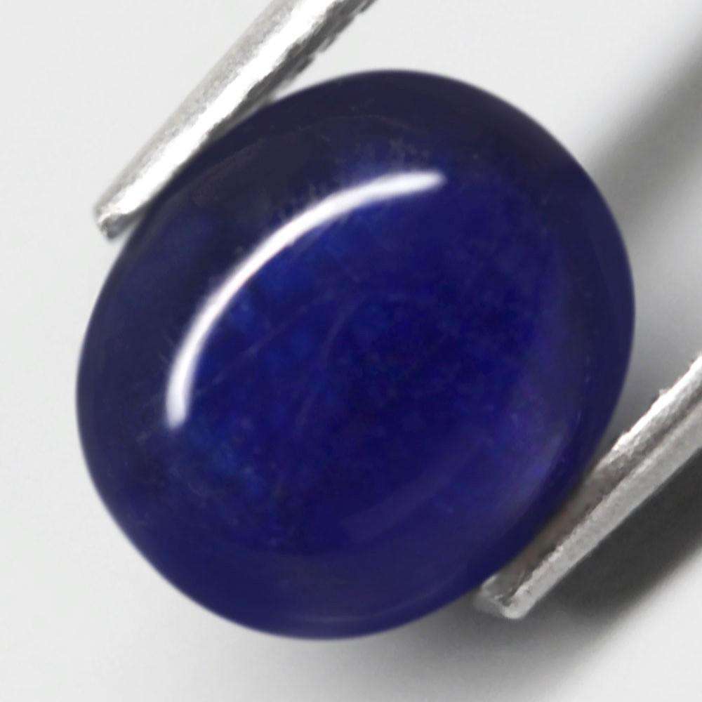 2.78Ct.  Sapphire Blue Oval Cabochon Normal Heated Mozambique Natural Gemstone