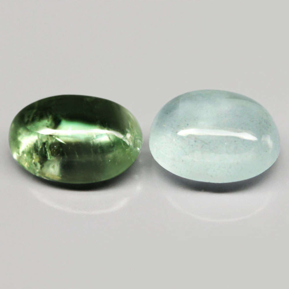 1.61Ct.Tourmaline Bluish Green & Ocean Blue Cabochon Mozambique  Natural Gemstone